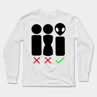 Alien Gender (Silhouette) Long Sleeve T-Shirt